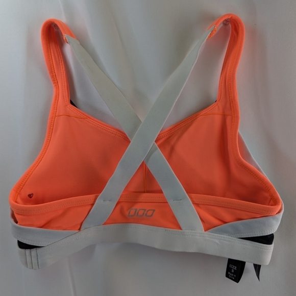 Lorna Jean orange cross strips sports bra size S - Picture 3 of 8